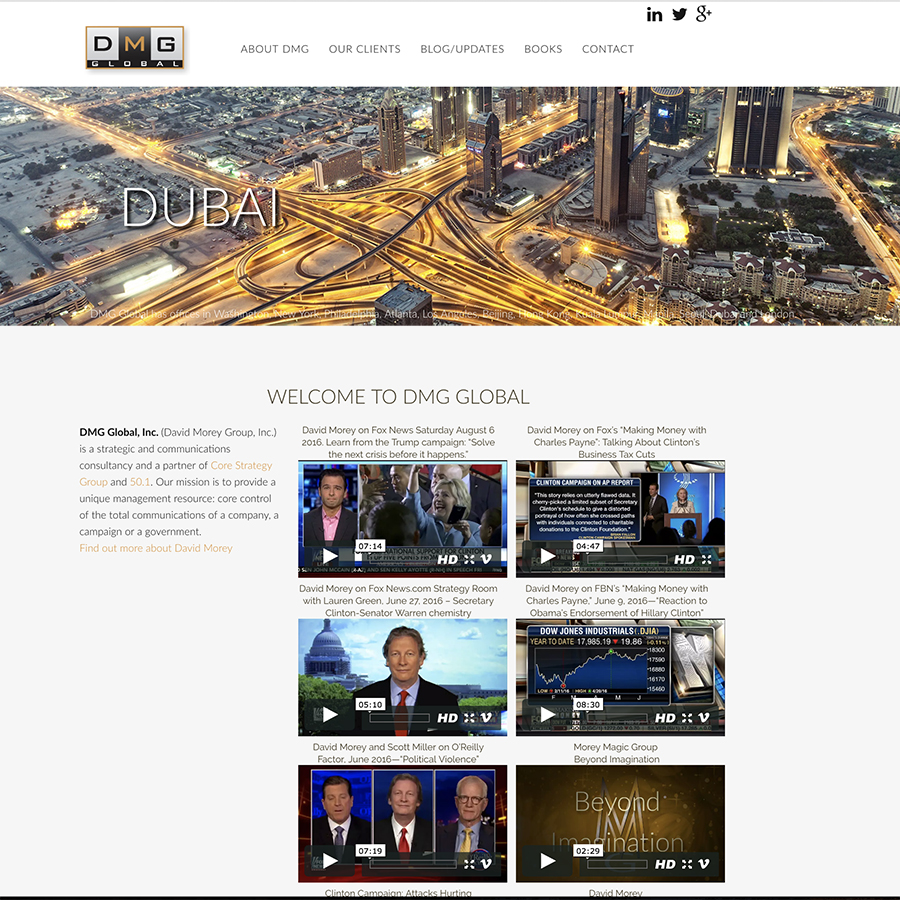 DMG Global, Inc. Website