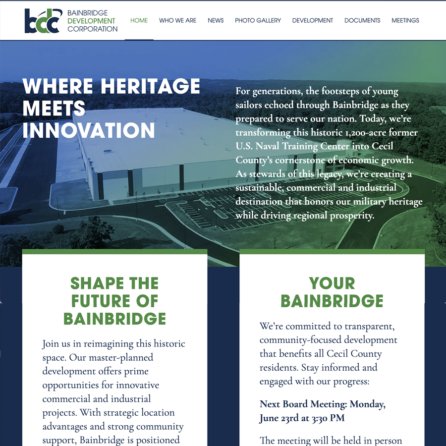 Bainbridge Development Corporation Wordpress Website Design